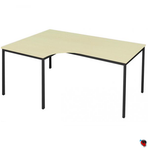 Freiformtisch-Winkel Schreibtisch 200 cm Ahorn Dekor Winkel rechts - Maß: 200 x 80/120 cm - Lieferzeit ca. 6 Wochen !!!